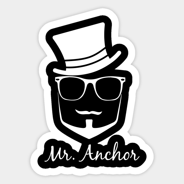 Mr Anchor Beard T-Shirt Sticker by biNutz